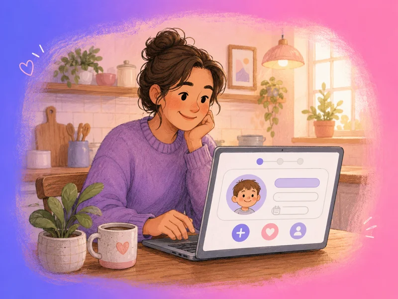 An adult creating a cozy family nest with children on a tablet