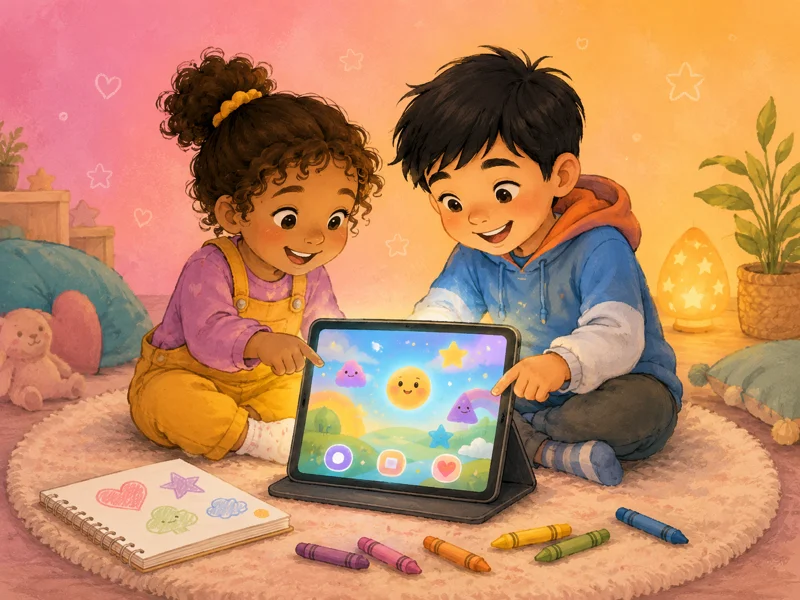 Children happily playing and learning with WunderTrove